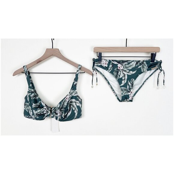 New Anthropologie Bikini Matching Set Beach Resort Swimwear Tropical Vacation - Picture 10 of 13